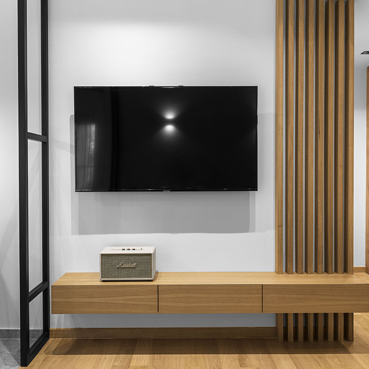 MK_HOUSE_ MODERN AIRBNB TV WALL UNIT tsquarearchitects.gr